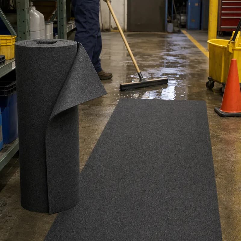Spilfyter™ Floor Mat 34IN X100FT Medium Weight Universal Traction 1/Roll