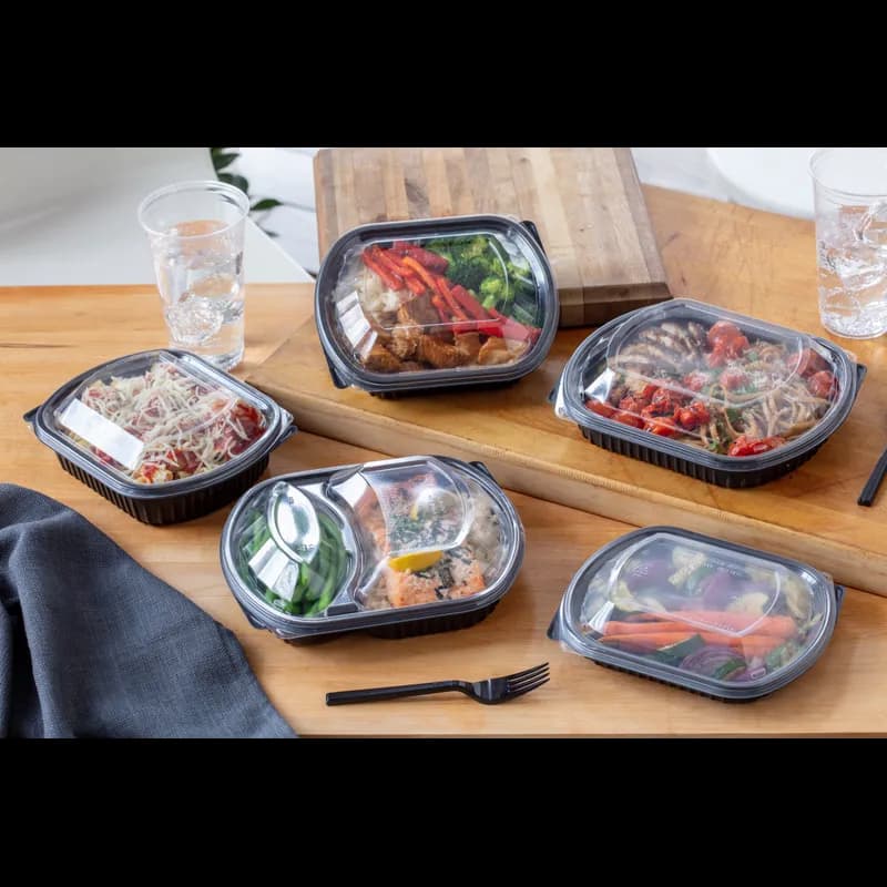 Lid Dome 9.375X8X1.25 IN OPS Clear Oval For Container 252/Case