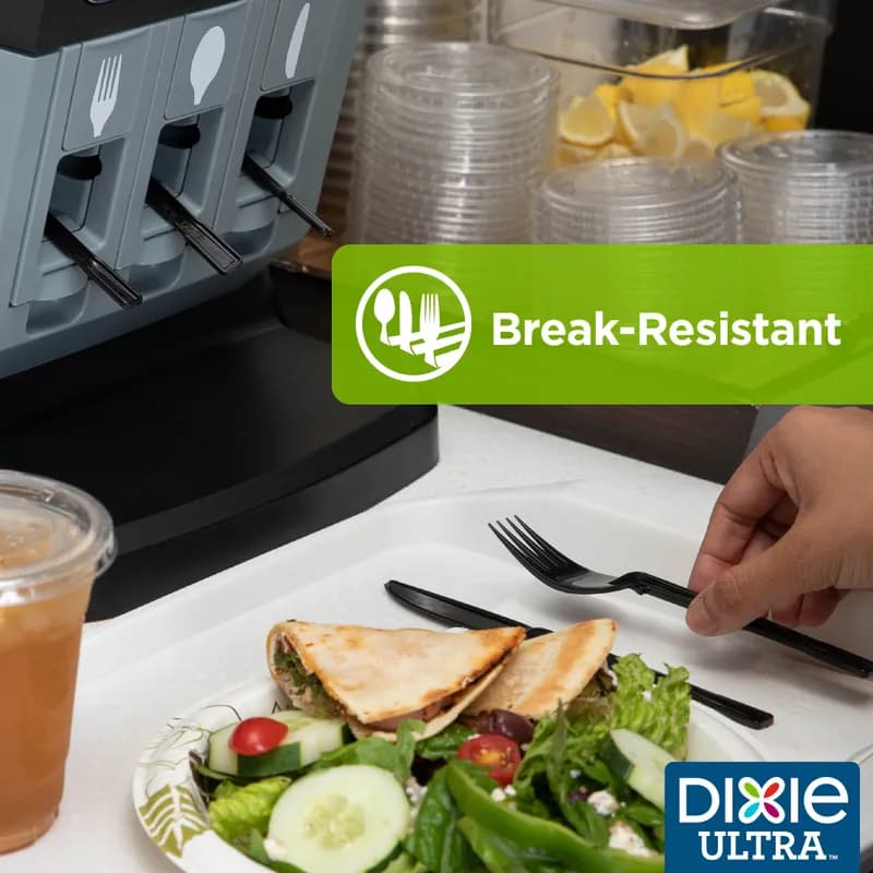 Dixie® SmartStock® Series-T Spork PP Black Heavy Duty 960/Case