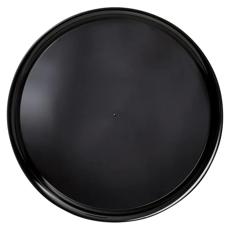 Victoria Bay Serving Tray Base 16 IN PS Black Round Higher Sidewall 25/Case