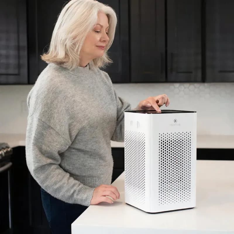 Air Purifier White 8X8X13.5 IN HEPA Filter 28W 1/Each