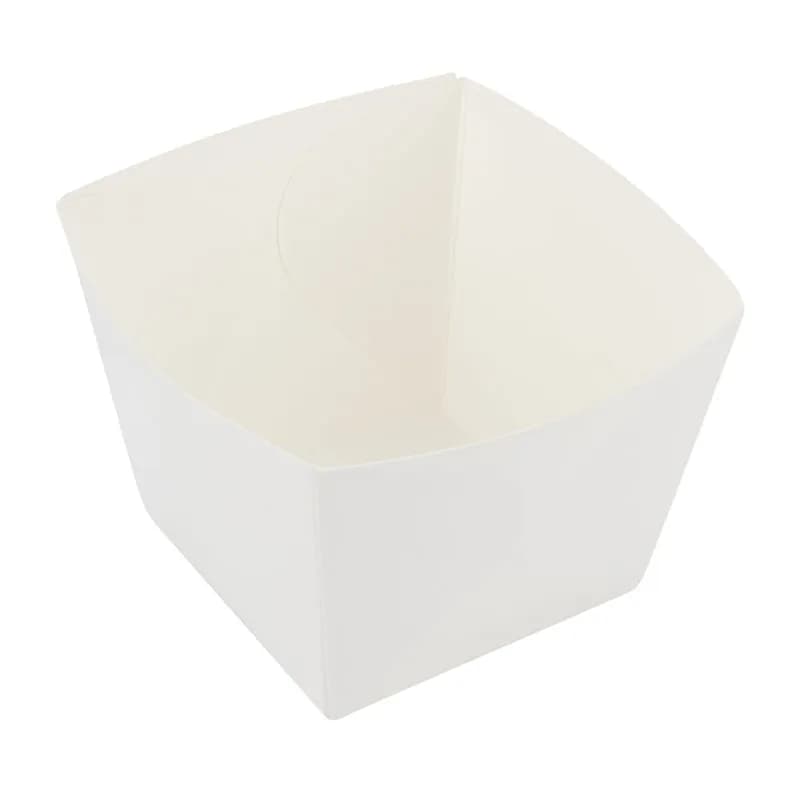 Snack Take-Out Box Paper White Square 200/Box
