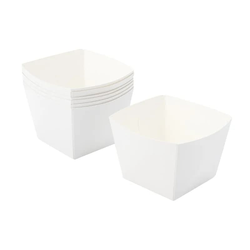 Snack Take-Out Box Paper White Square 200/Box