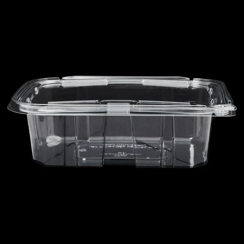 Victoria Bay Deli Container Hinged 24 OZ RPET Clear Tamper-Evident 100 Count/Pack 2 Packs/Case 200 Count/Case