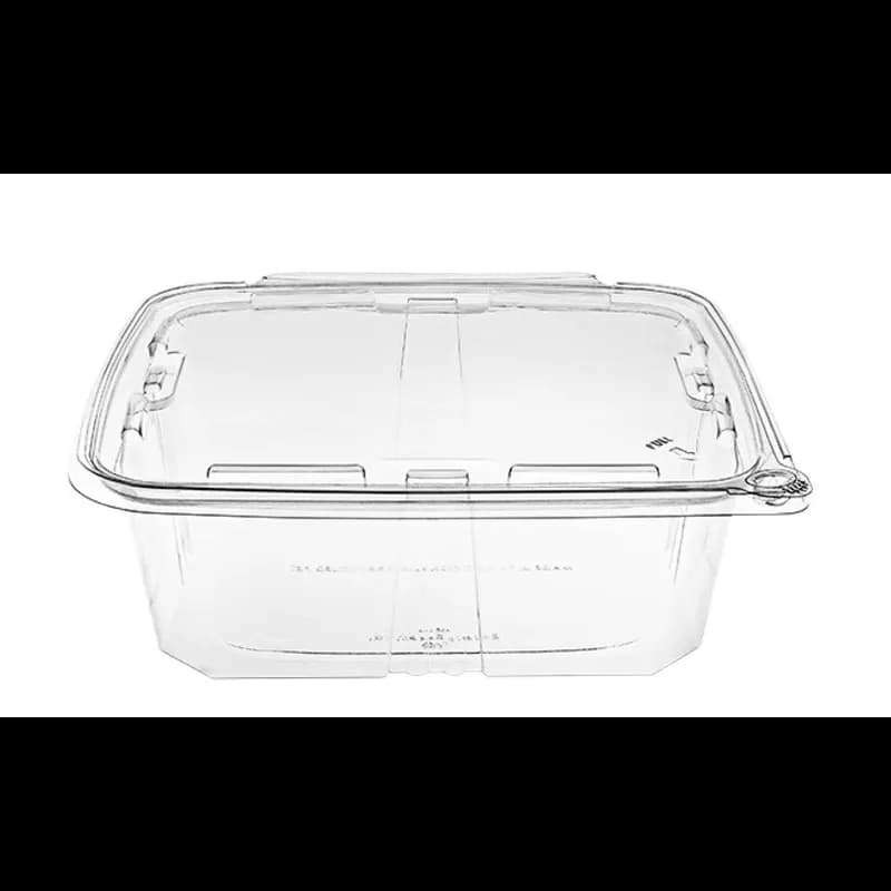 Victoria Bay Deli Container Hinged 64 OZ RPET Clear Tamper-Evident 82 Count/Pack 2 Packs/Case 164 Count/Case