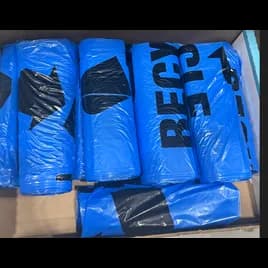 Victoria Bay Recycling Bag 33X39 IN 33 GAL Blue 0.6MIL Roll 25 Count/Roll 10 Rolls/Case 250 Count/Case