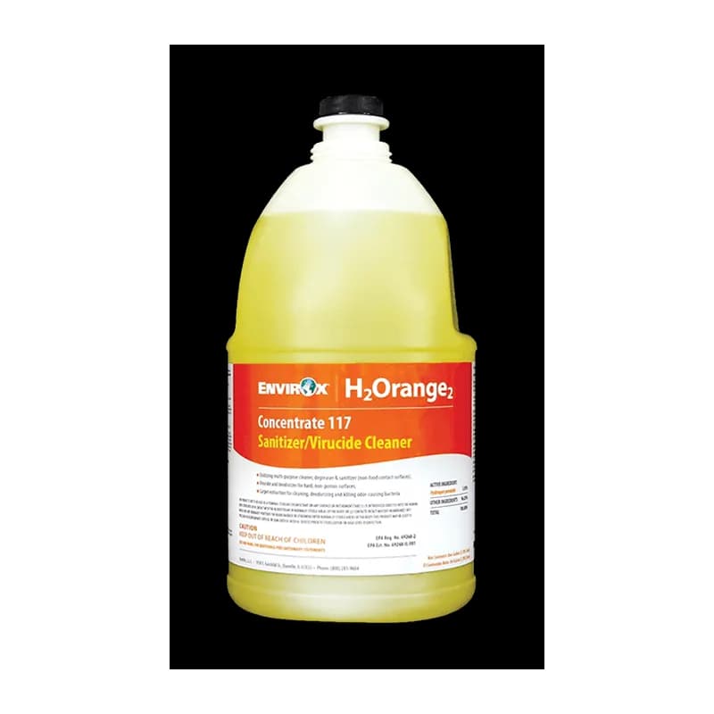 Fresh Orange Cleaner & Sanitizer Degreaser 1 GAL Neutral Virucidal Concentrate 4 Count/Case