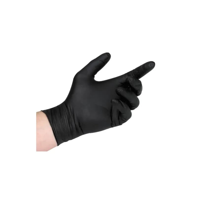 Examination Gloves XL Black Nitrile Powder-Free 1000/Case