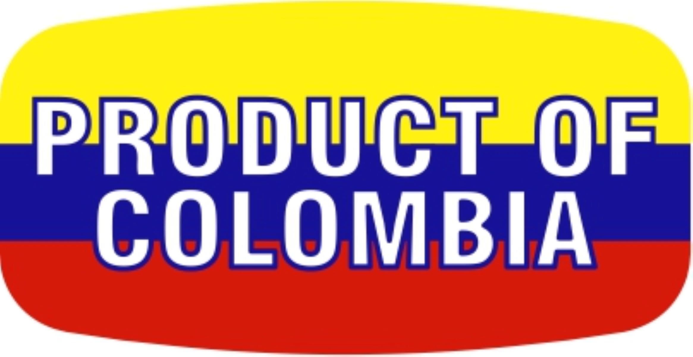 Product of Columbia Origin Label 0.625X1.25 IN Red Yellow Blue White Short Oval 1000 Count/Roll 60 Rolls/Case