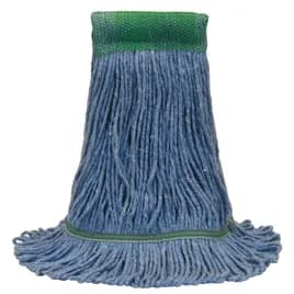 O-Cedar® Mop Head Large (LG) Blue Cotton Synthetic Blend 4PLY Loop End 5IN Headband Tailband 1/Each