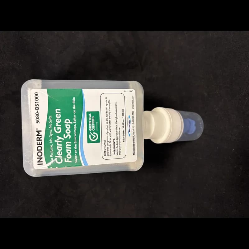 Inoderm Clearly Green Hand Soap 1000 mL Foaming 6/Case