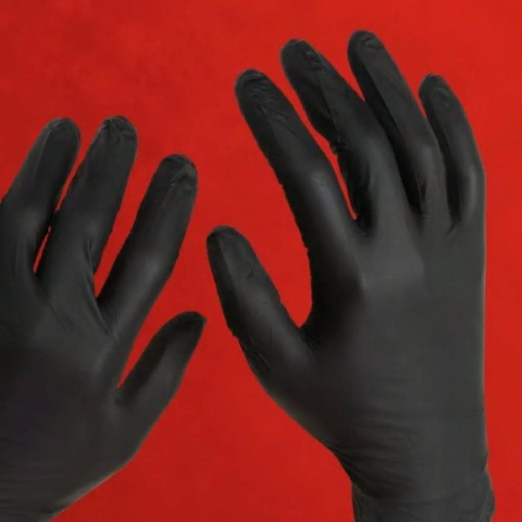 Art Noir® Examination Gloves XL Black 4MIL Micro Texture Nitrile Powder-Free 90 Count/Box 10 Box/Case