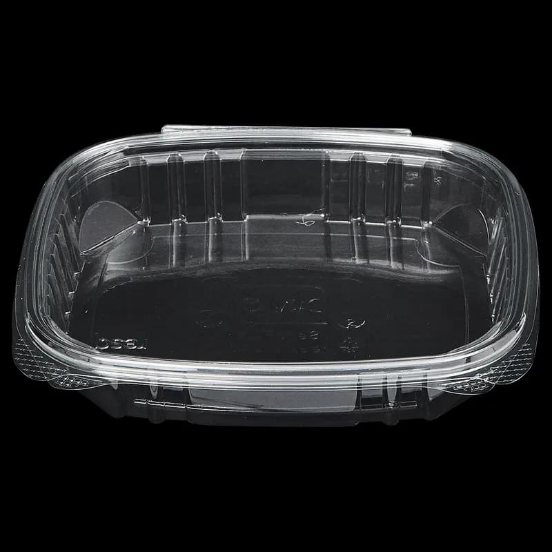 Victoria Bay Deli Container Hinged 16 OZ PET Clear Square Shallow 200/Case