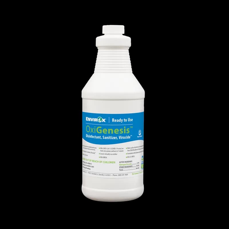 OxiGenesis Unscented Disinfectant & Sanitizer 1 QT RTU Virucide 6/Case