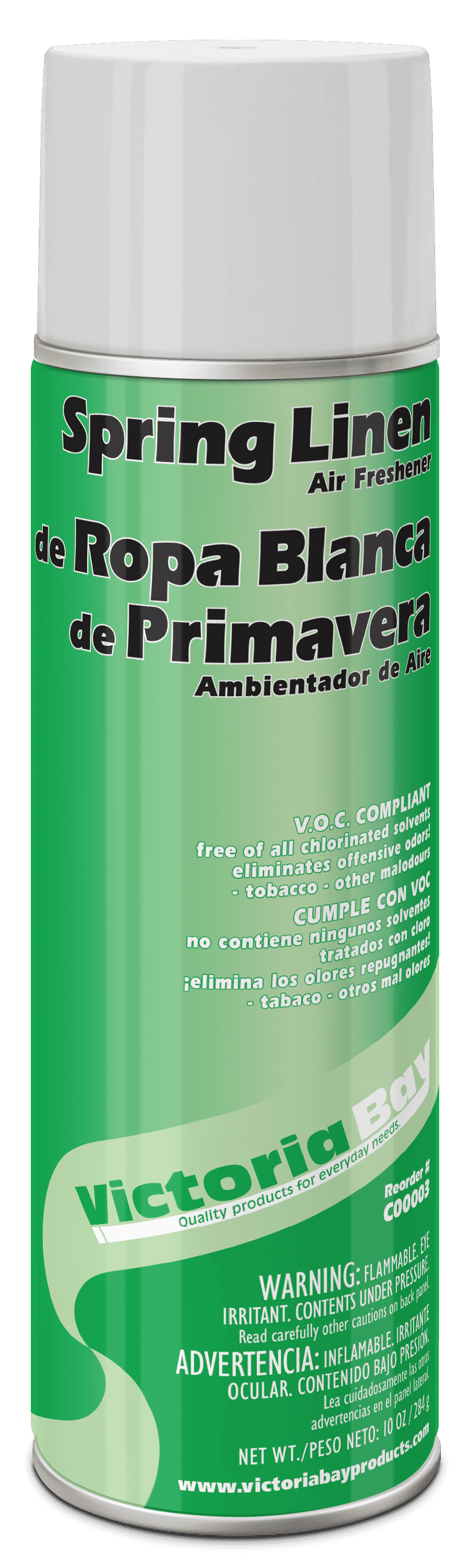 Victoria Bay Air Freshener & Deodorizer Spring Linen Aerosol 10 OZ 12/Case