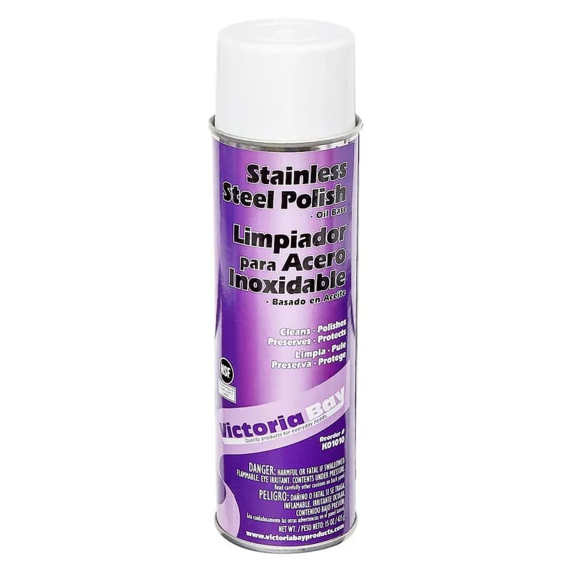 Victoria Bay Stainless Steel Polish 15 OZ Aerosol Oil-Based 12/Case
