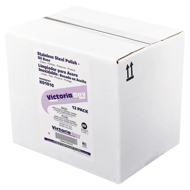 Victoria Bay Stainless Steel Polish 15 OZ Aerosol Oil-Based 12/Case