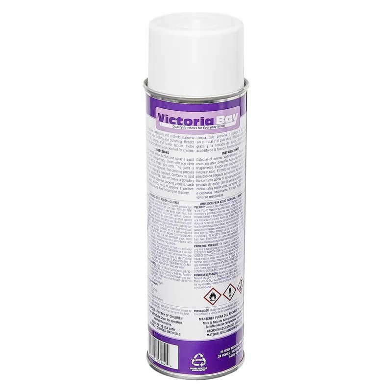 Victoria Bay Stainless Steel Polish 15 OZ Aerosol Oil-Based 12/Case