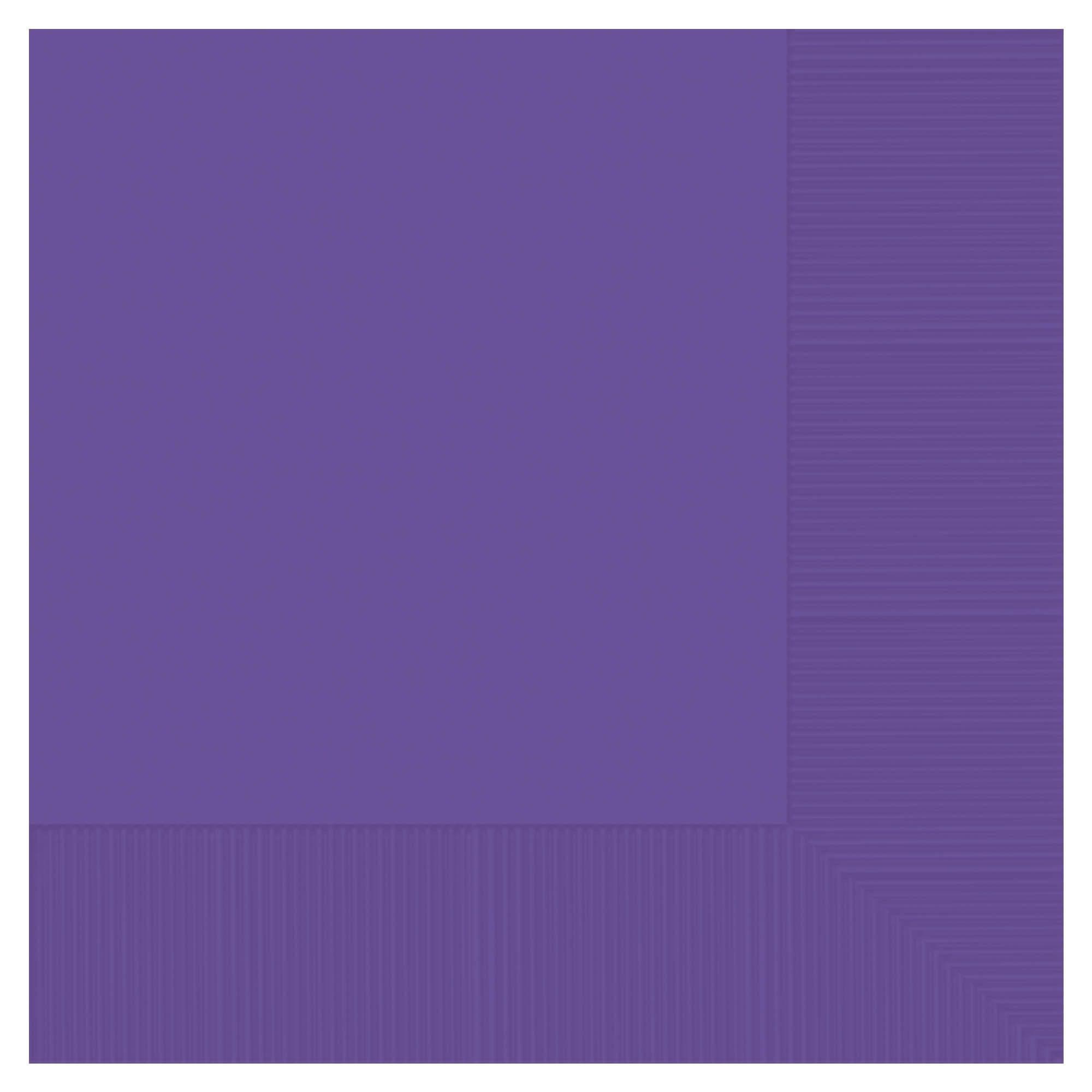 Beverage Napkins 10X10 IN Purple 2PLY 50 Count/Pack 20 Packs/Case 1000 Count/Case