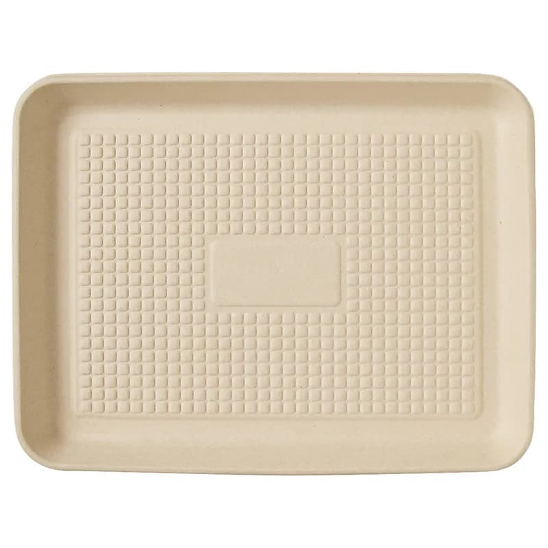 Victoria Bay Food Tray 9X12 IN Molded Fiber Natural 125 Count/Pack 2 Packs/Case 250 Count/Case