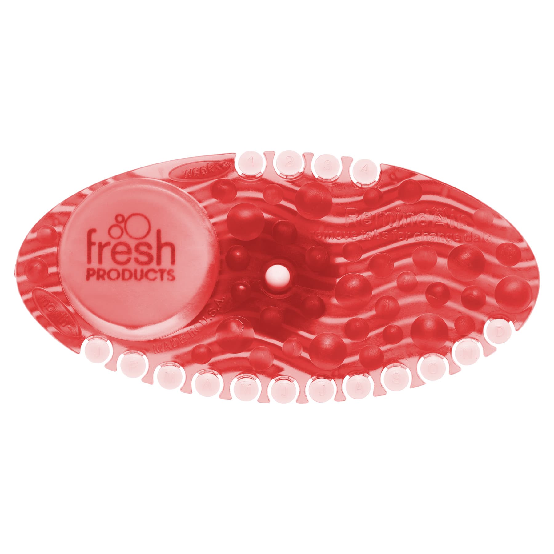 Curve Air Freshener (With Holders) Kiwi Grapefruit Red EVA 6 Count/Pack 10 Packs/Case 60 Count/Case