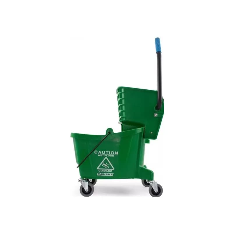 Sparta® Mop Bucket & Wringer 18.50X16.50X16.50 IN 26 QT PP Green Side Press Combo Commercial 1/Each