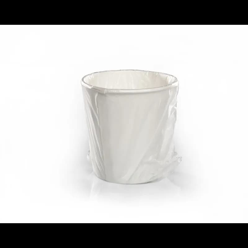 Hot Cup Wrapped 10 OZ Single Wall Poly-Coated Paper Plastic White 1000/Case