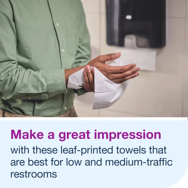 Tork H2 Folded Paper Towel 9.45X8.3 IN 3.15X8.3 IN White Multifold Embossed Premium Refill Compressed 200 Count/Pack