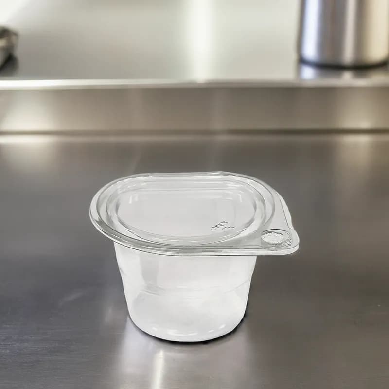 Parfait Dessert Container Base & Lid Combo 9 OZ PET Flat Panel Tamper-Evident 500/Case