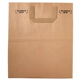 Duro® Bag 1/7 BBL 12X7X14 IN Paper Kraft Plain Flat Sack With Handle 300 Count/Case