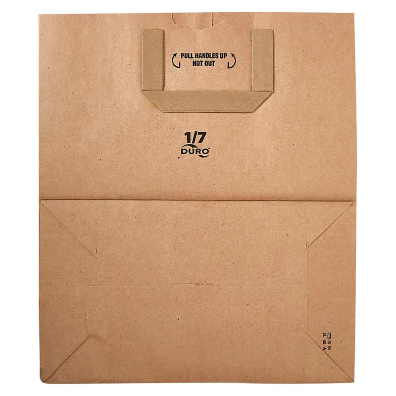 Duro® Bag 1/7 BBL 12X7X14 IN Paper Kraft Plain Flat Sack With Handle 300 Count/Case