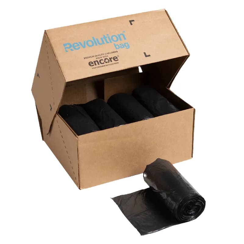 Can Liner 36X47 IN Black Plastic 1.15MIL 100/Case