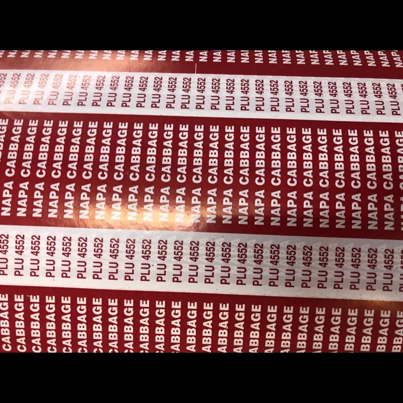 Napa Cabbage Twist Tie 18X0.375 IN Foil-Lined Paper Red 300/Pack