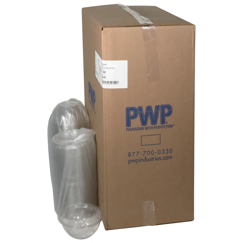 Bowl & Lid Combo 24 OZ PET Clear Swirl Juice Catcher 300/Case