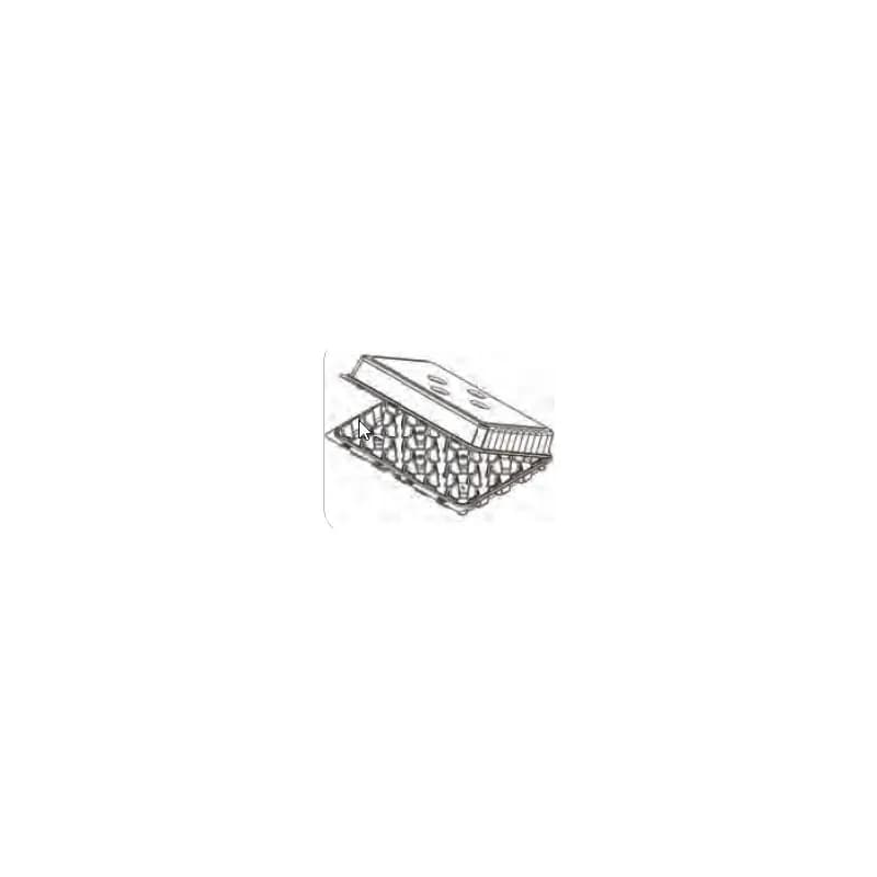 Cupcake Hinged Container With Dome Lid 8.5X5.5X2 IN 24 Compartment RPET Clear 50/Case