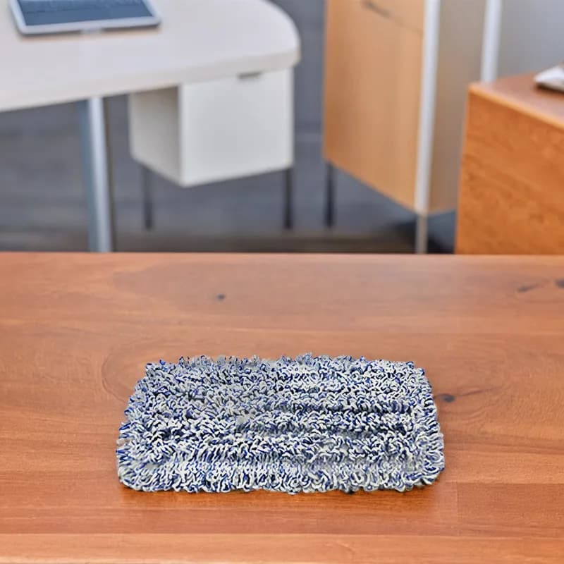Dust Mop 10X5 IN Blue Microfiber Hook & Loop Backing 1/Each