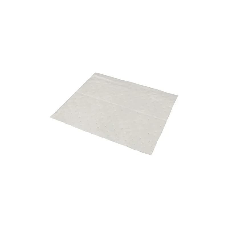 TaskBrand® Absorbent Pad 15X18 IN White Heavyweight Polypropylene (PP) For Oil-Based Spills Perforated 100/Case