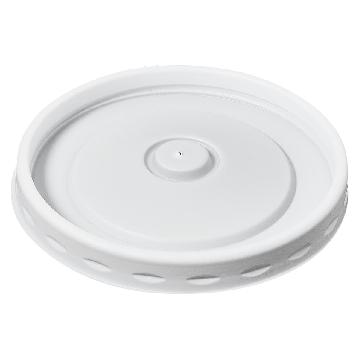 Lid 1 Compartment Plastic White Round For 8-12-16 OZ Soup Cup 500/Case