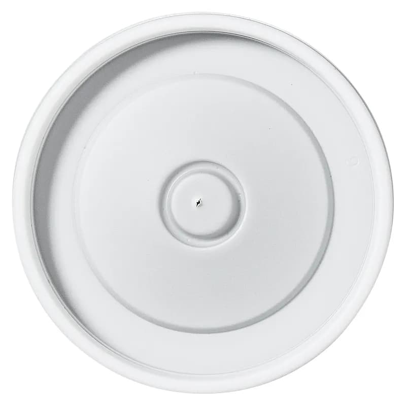 Lid 1 Compartment Plastic White Round For 8-12-16 OZ Soup Cup 500/Case