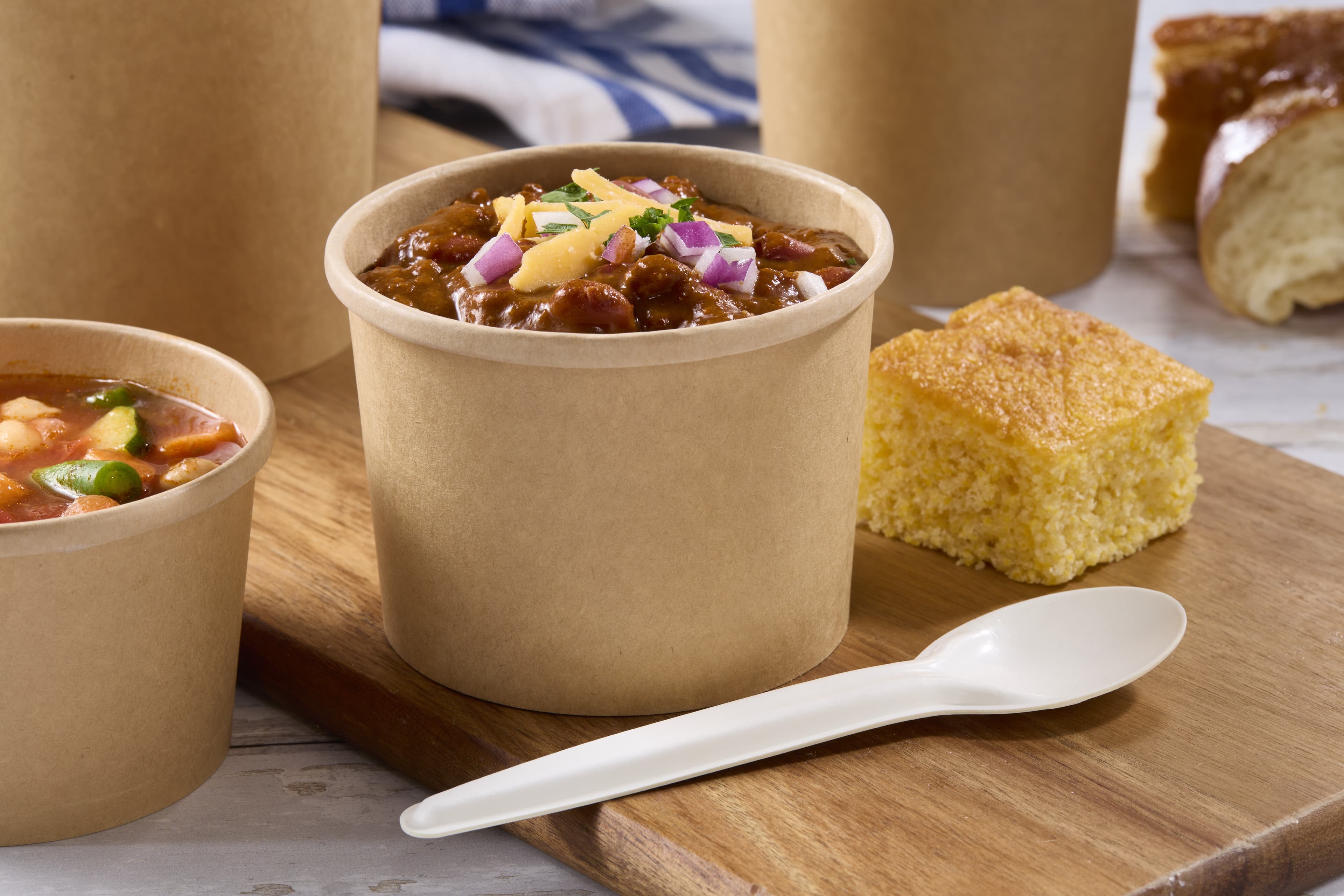 Soup Food Container 12 OZ Paper Kraft 500/Case