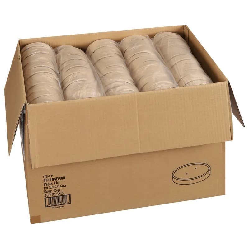 Lid Paper For 8-12-16 OZ Soup Cup 500/Case
