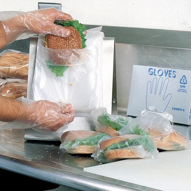 Deli Bag 8.5X8.5+1 IN High-Density Polyethylene (HDPE) 0.5MIL Clear With Flip Top Closure Saddlepack 2000/Case