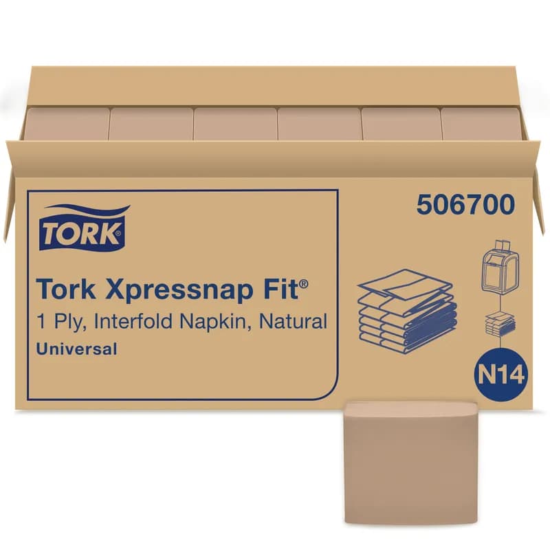 Tork Xpressnap® Dispenser Napkins 8.385X6.496 IN 4.192X3.248 IN 1PLY Interfold Universal Embossed 8640 Count/Case