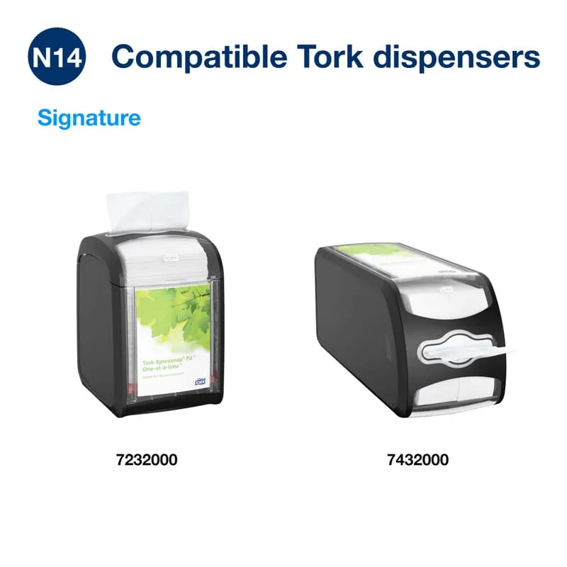 Tork Xpressnap® Dispenser Napkins 8.385X6.496 IN 4.192X3.248 IN 1PLY Interfold Universal Embossed 8640 Count/Case