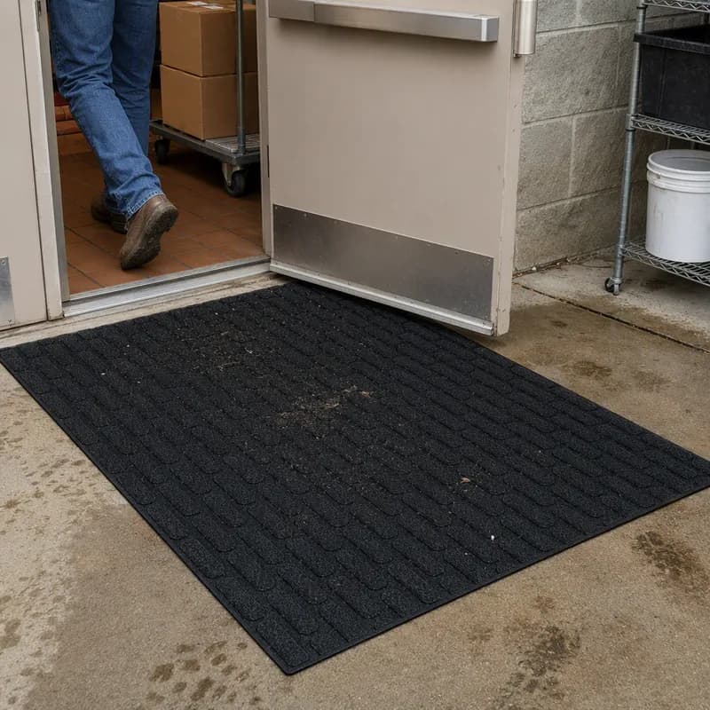 Safe Tread Anti-Fatigue Floor Mat 48X72 IN Black Nitrile Rubber 1/Each