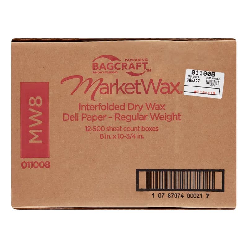 Bagcraft® Wax Paper 8X10.75 IN 500/Box