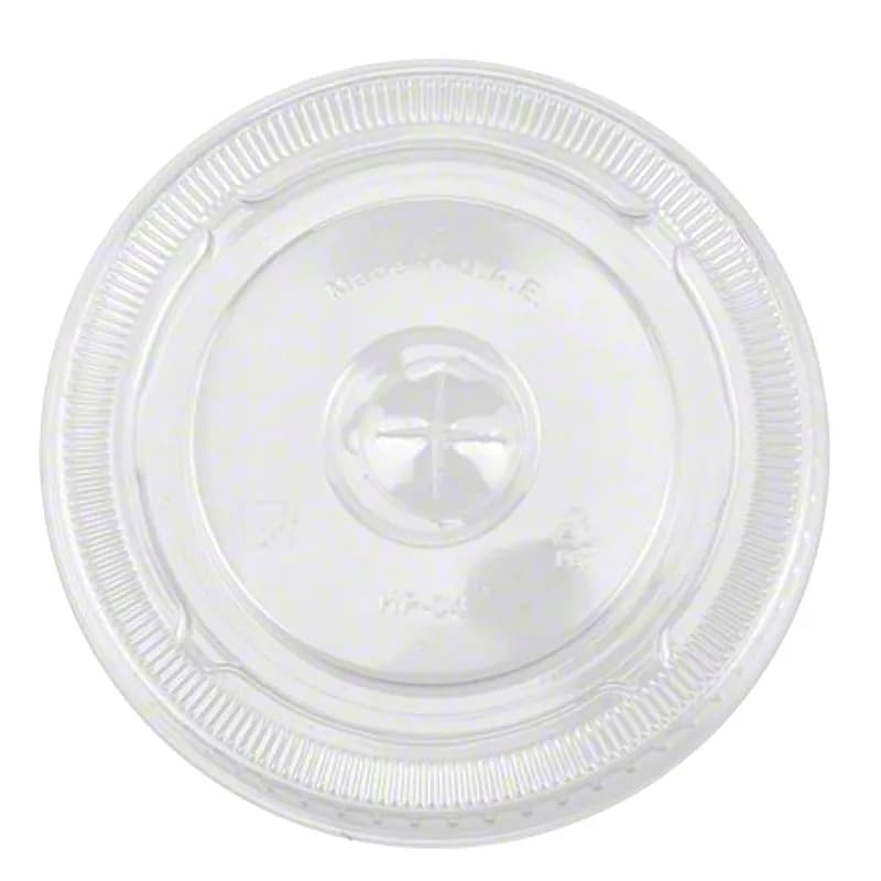 Lid Flat 108MM PET Clear For 32 OZ Cup Straw Slot 25 Count/Pack 20 Packs/Case 500 Count/Case