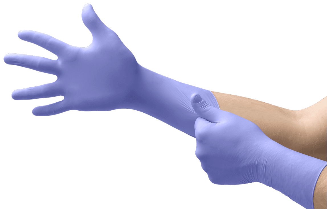 MICROFLEX® Supreno® Gloves Medium (MED) Violet Blue Nitrile Exam Grade 50 Count/Box 10 Box/Case