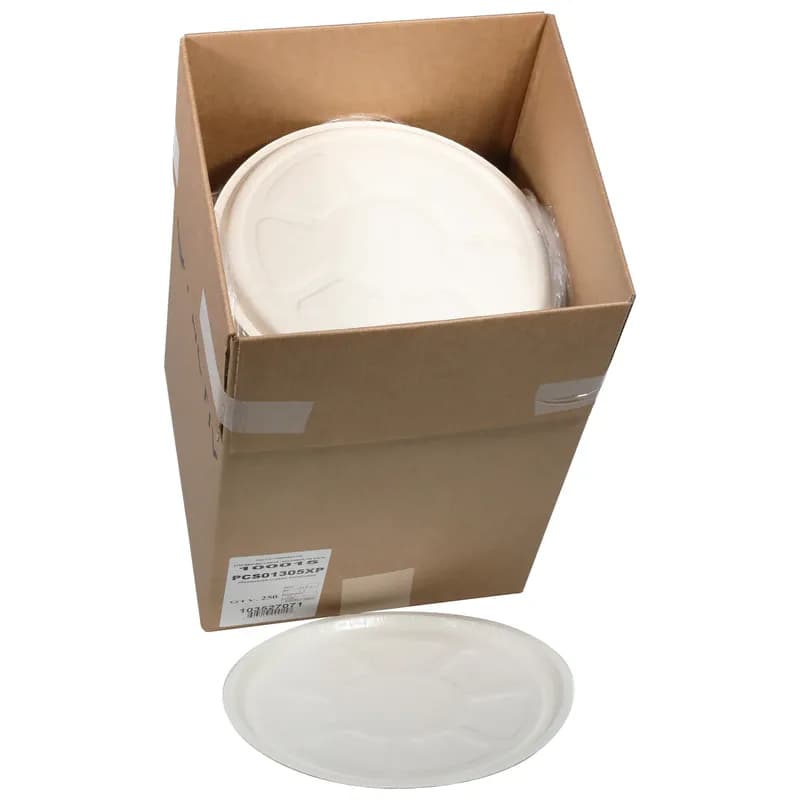 Pizza Board & Tray 13X0.59375 IN Paperboard White Round Ovenable 250/Case