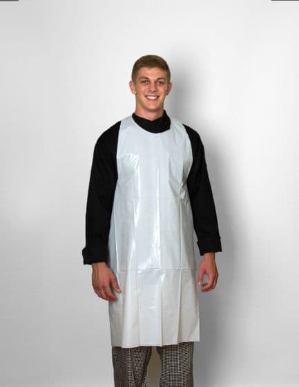 Apron 28X46 IN White 0.7MIL LDPE Economy 500/Case